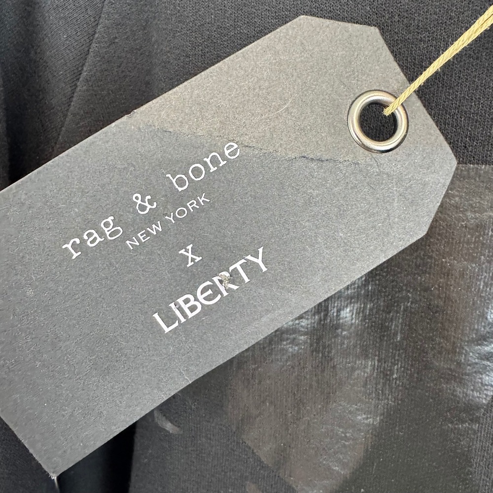 rag & bone Sweatshirt Men‎ M Black Liberty Graphic NWT - Picture 11 of 16